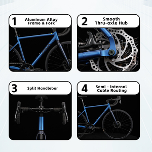 JAVA RAPIDA 14-Gang-halbinterne Kabel führung Steck achs licht OEM 700C Scheiben bremse Rennrad Aluminium legierung Fahrrad - Product Image 4