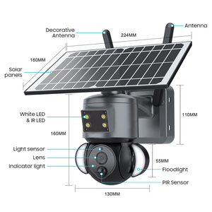 Factory Price 4G 3MP Solar CCTV 4G <strong>Camera</strong> Security Wireless Motion Detection Siren Alarm Audio Night Vision Solar <strong>Camera</strong> - Product Image 3