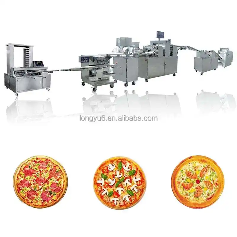 SV-209 New cheese pizza making machine mini frozen pizza base line small production line for making pizza
