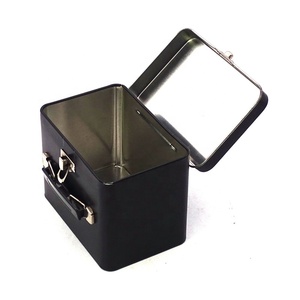Kilit ve menteşe ile dikdörtgen taşıma çantası izle Metal gıda şeker teneke kutu konteyner paslanmaz çelik şeker durumda boya işlemi - Product Image 4