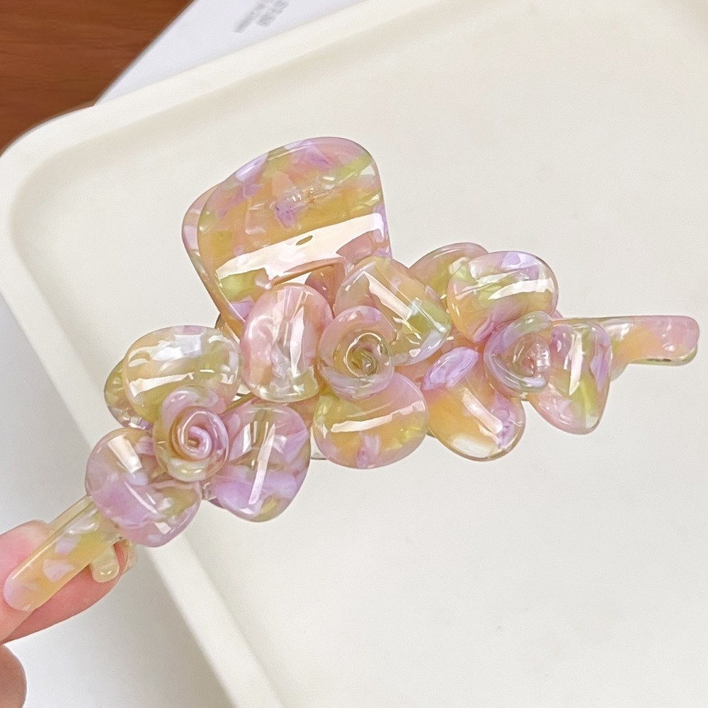 The floral prints are yellowish green
