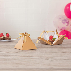 Accept Custom Order Pastry Tek <strong>3</strong> X <strong>3</strong> <strong>X3</strong> Inch Pyramid Favor Candy <strong>Boxes</strong> for Weddings or Parties - Product Image 4