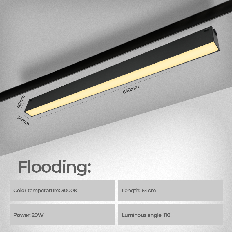 R40/Lumière linéaire 640mm 3000K 20W