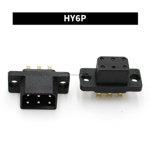 6-Pin güç ve sinyal hibrid Panel montaj fişi 5A depolama aküsü konnektör erkek ve dişi 6-Pin fiş aksesuarı - Product Image 5