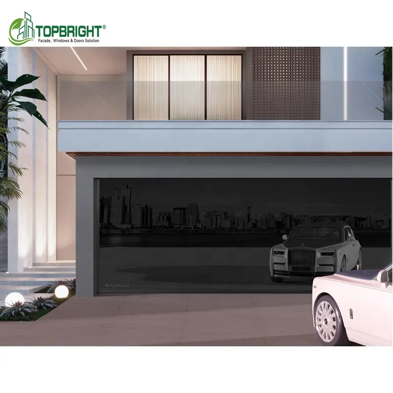 NFRC Villa moderna esterna isolata telecomando automatico porta del Garage in vetro sezionale in alluminio