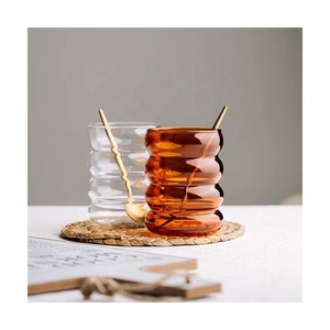 Partiler için Modern tasarım ile çevre dostu özel Logo baskılı cam kupa sevimli yeniden kullanılabilir kahve kupası - Product Image 3