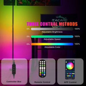 Drop Shipping APP Control Dekorativer Ständer Nordic Modern Farbwechsel Ecke LED RGB Stehle uchte für Wohnzimmer