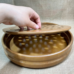 可堆叠的木质服务盘子木制圣餐托盘用于教堂 - Product Image 4