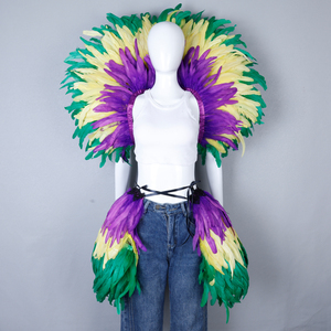 Hiệu SuấT sân khấu lông thiết lập có thể tháo rời cánh & sequined váy Burlesque hiển thị phụ kiện unisex người lớn - Product Image 4