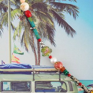 Mode Rvs Natuurlijke Zoetwaterparel Gekleurd Glas Shell Gevlekte Steen Malachiet Bloem Hart Kralen Ketting Vrouwen - Product Image 2