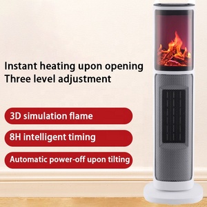 <strong>2</strong> Heat Settings 1400/1500W, 220-240V 50Hz Flame <strong>PTC</strong> Ceramic LED Display Room Temperature Fan <strong>Heater</strong> with 8 Hours Timer for Home - Product Image 4