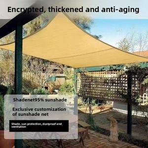Beige verdicktes verschlüsse ltes Sonnenschutz netz für Dachi solierung und Sonnenschutz kantiges und perforiertes Schattens egel