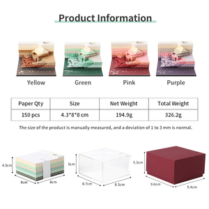 Almohadillas de notas personalizadas para mesa de escritorio, creativo, DIY, Kiyomizu Temple Omoshiroi, bloque 3D, para venta al por mayor y colas - Product Image 6