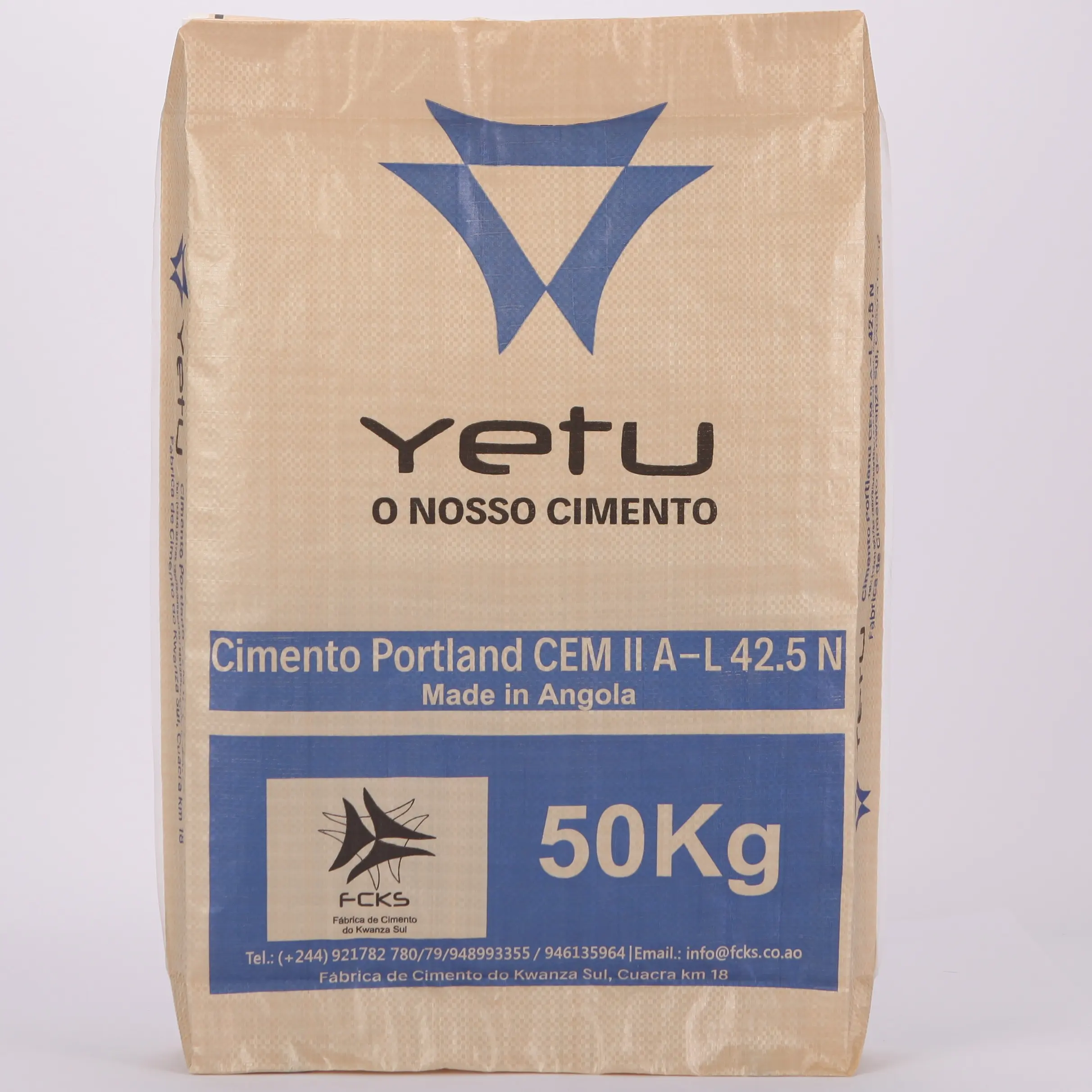 Saco de papel do cimento da válvula do papel do cimento do saco personalizado 20kg 25kg saco de papel do cimento da válvula