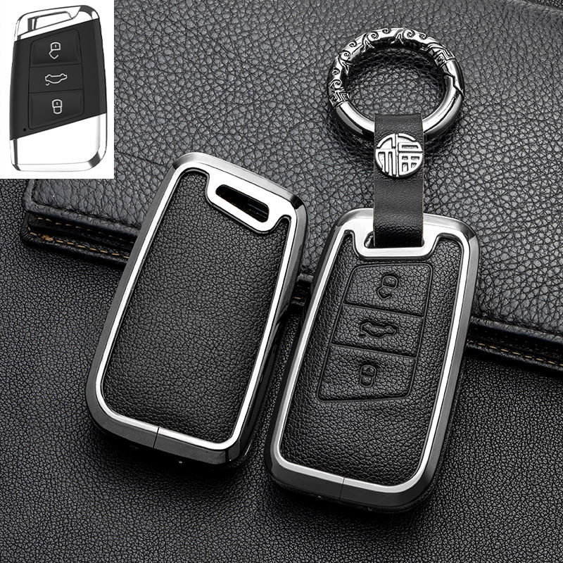 A-plata negro-con nubes auspiciosas llavero