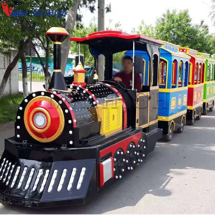 Trem elétrico do parque de diversões para adultos e crianças