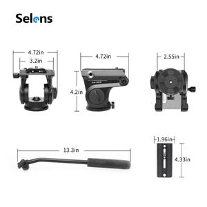 Selens VH-500 SP13-VH500 Toàn Cảnh Chất Lỏng Thủy Lực Giảm xóc Tripod Head Video Bóng Đầu Với Xử Lý Cho Máy Ảnh - Product Image 5