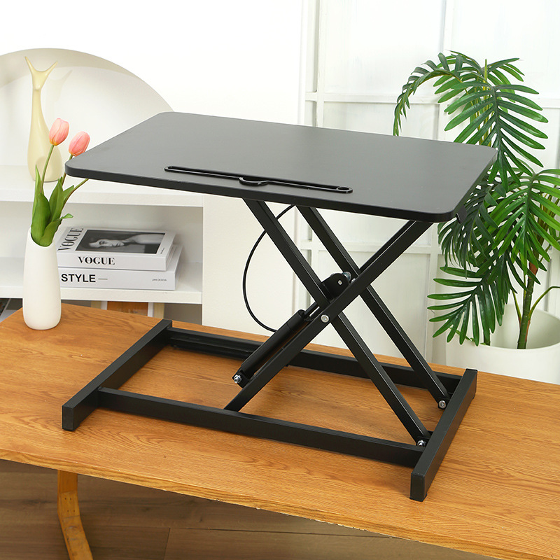 Black single-layer pneumatic lifting and folding