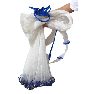 AlotFish 3ft إلى 12FT 3/8 النمط الأمريكي المصبوب صافي الرباط شبكة صيد السمك - Product Image 1