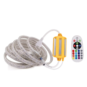 แถบไฟ LED RGB 5050 220V 240V 60LED,กันน้ำพร้อมตัวควบคุมไดร์ฟ1500W ระบบสัมผัส RF รีโมตเทป LED เชือกไฟตกแต่งบ้าน - Product Image 1
