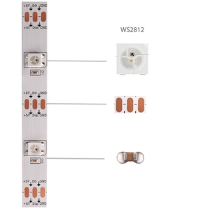 WS2812 Dream Color LED Strip Light 30 60 RGB LEDs/M 5V Voltaje de entrada WiFi App Control remoto para uso en almacén - Product Image 3