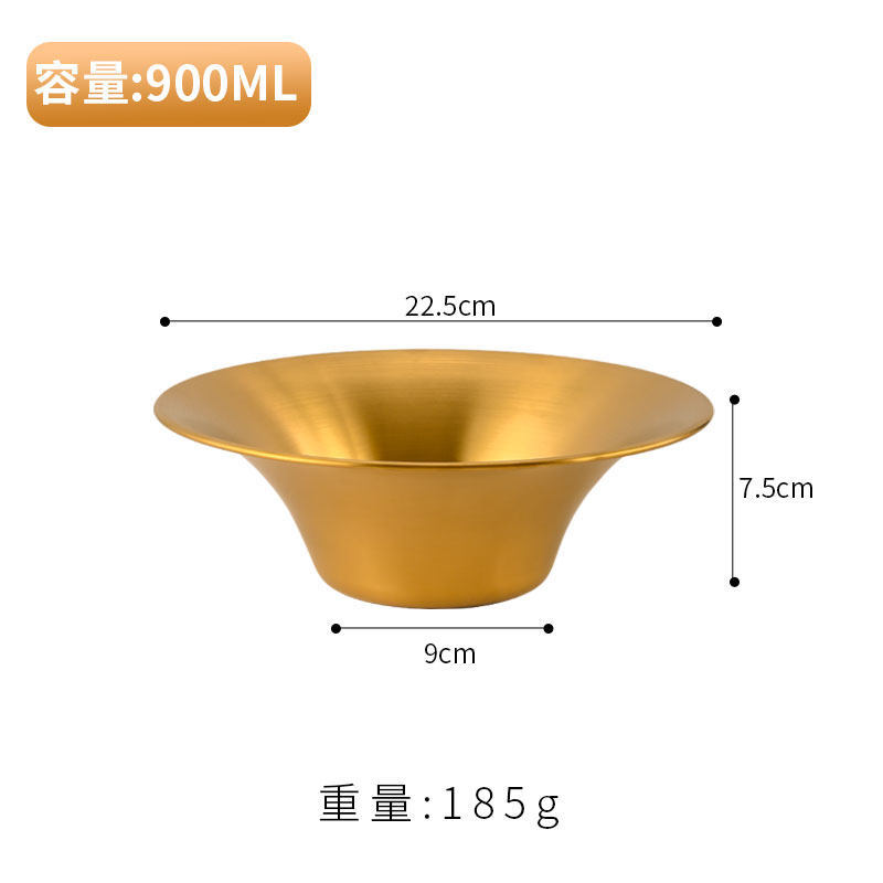 22cm trumpet-shaped salad bowl (gold)