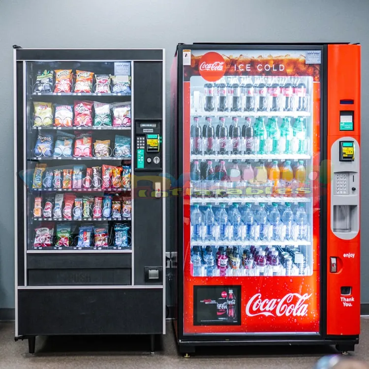 Máquina automática de auto-serviço de eventos ao ar livre, máquina de venda automática de lanche de bebida