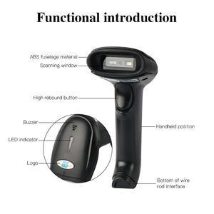 1D/2D Auto QR Code Scanner Gun BT 2,4 GHz Wireless Warehouse Lector de código de barras con interfaz USB Tamaño A4 Producto en stock - Product Image 5