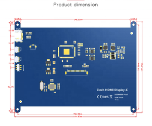 7-Zoll-HD-LCD-Displaykondensator Touchscreen 1024x600 Panel Kompatibel mit Raspberry Pi-Auflösung * - Product Image 4