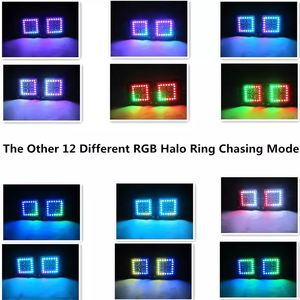 รีโมทควบคุมไฟ Led Rgb 12V เหลี่ยม3นิ้ว,ไฟทำงาน Rgb จัดส่งแบบ Rgb Halo 10สีทึบโหมดกระพริบ72โหมด - Product Image 6
