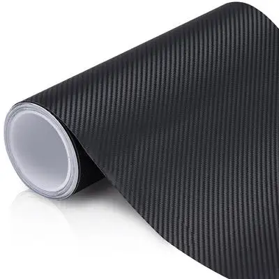 1.52*18 M 4D emballage en Fiber de carbone haute brillance noir décoration extérieure Film de vinyle en Fiber de carbone pour autocollant de carrosserie