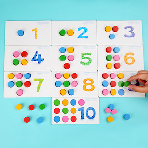 2023最新の赤ちゃん木製楽しい数字数学知的学習ゲームモンテッソーリ教育数学子供のためのおもちゃ - Product Image 4