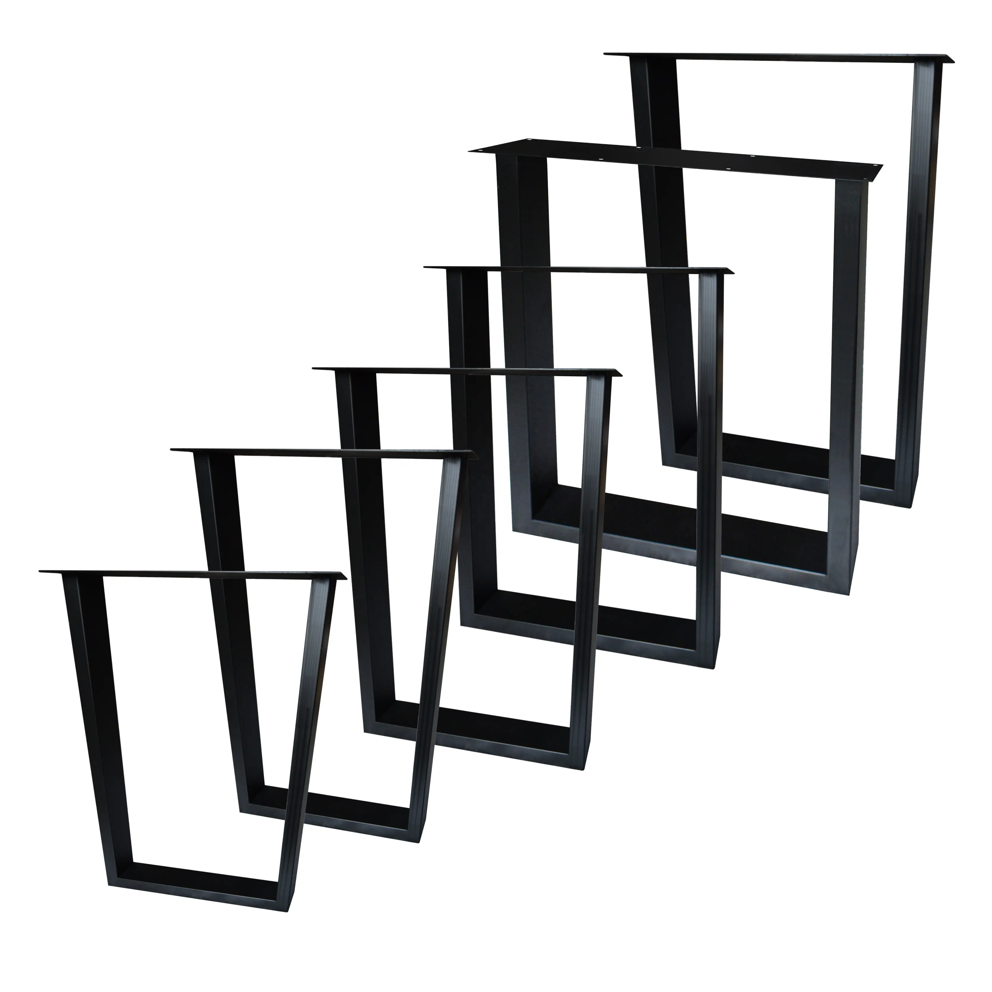 Nuevo diseño moderno personalizado soporte de mesa en forma de marco de Mesa de color negro de hierro de las patas de la Mesa