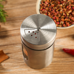 High Quality Multifunction 100ml Small Stainless Steel Glass <strong>Spice</strong> <strong>Jar</strong> for Salt and Pepper - Product Image 4