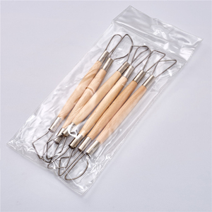 6pcs 8inch Wax <strong>Clay</strong> Soap Carvers Modelling Carving Sculpting Pottery Craft Tools Set with Double Heand - Product Image 2