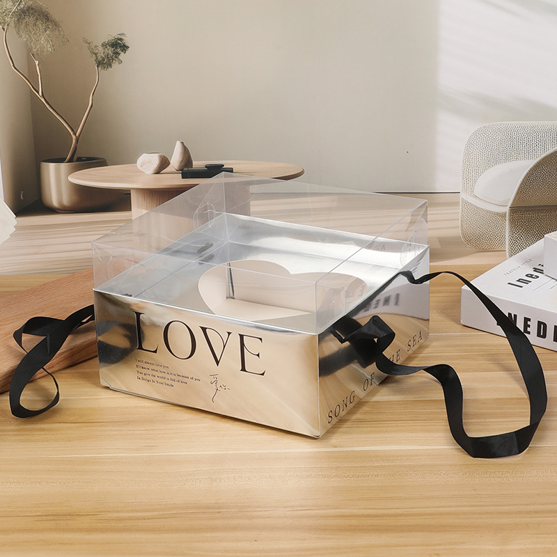 Caja tote con espejo plateado