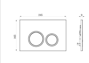 Concealed <strong>Cistern</strong> Flush <strong>Button</strong> Matt Panel <strong>WC</strong> tank Panel Dual Flush Round <strong>Button</strong> ABS Panel - Product Image 3