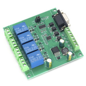 DC 7-24V Power Supply Four Channel <strong>Relay</strong> <strong>Module</strong> 8Bit MCU MAX3232 RS232/TTL UART Support Modbus RTU 4 Way <strong>Input</strong> 4 Way <strong>Output</strong>