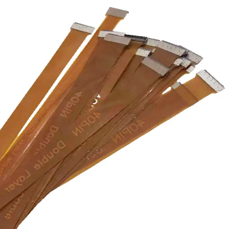 Produzir rápido design personalizado 0.4mm passo 5 a 50 pinos flex flex flat cabo fpc com reforço oem placa de circuito eletrônico fornecedor