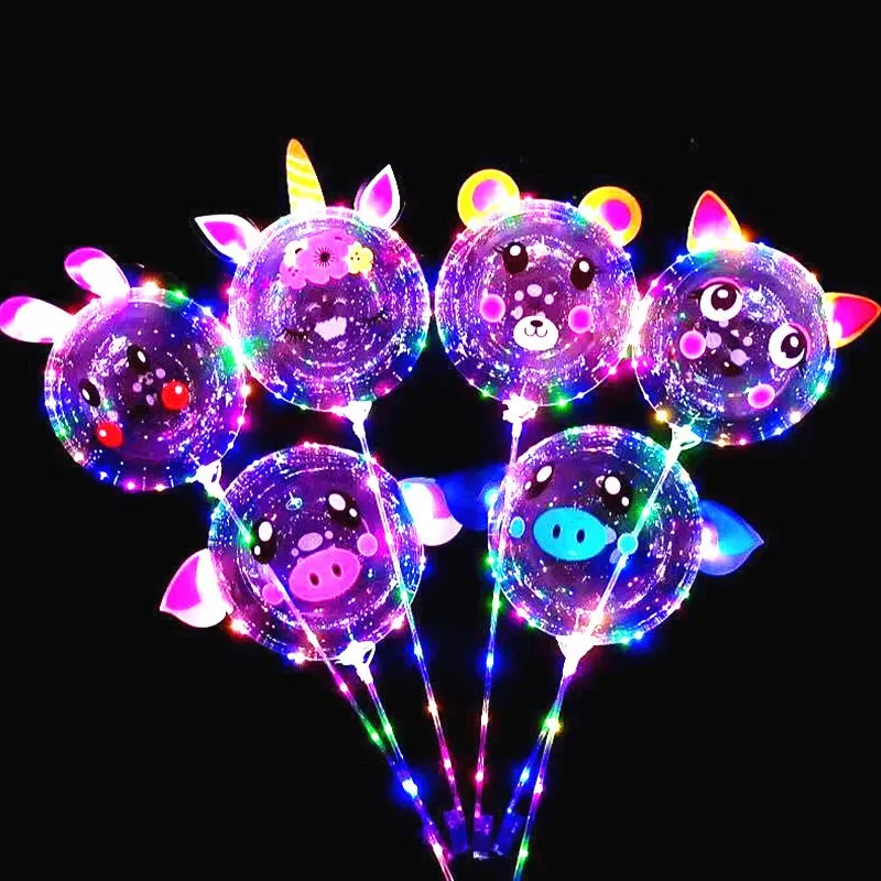 Cartoon Bobo ballon 20 pollici LED BOBO balloons si illumina per la parte di nozze di natale Bobo Light Led Balloons