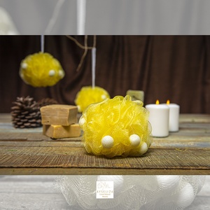 <strong>Banana</strong> Ball <strong>Soaps</strong> With Bath Pouf by Ayseliza Exfoliating Sponge Scrubbing Body Removing Dead Skins Smooth Skin Unclog Pores Silk - Product Image 3