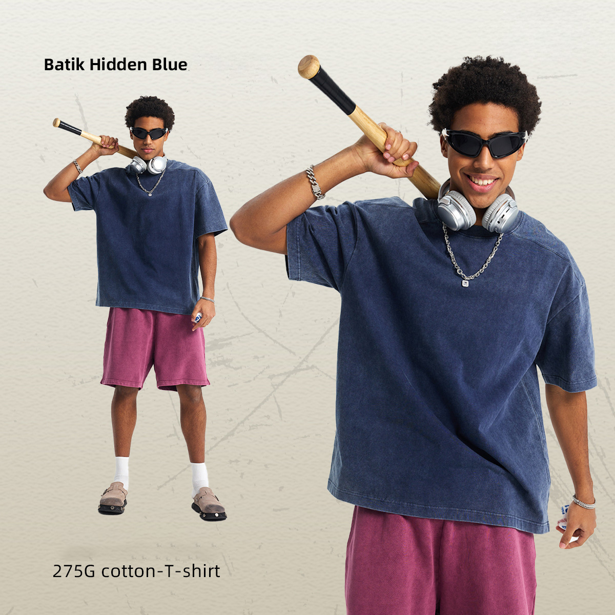 Batik navy blue