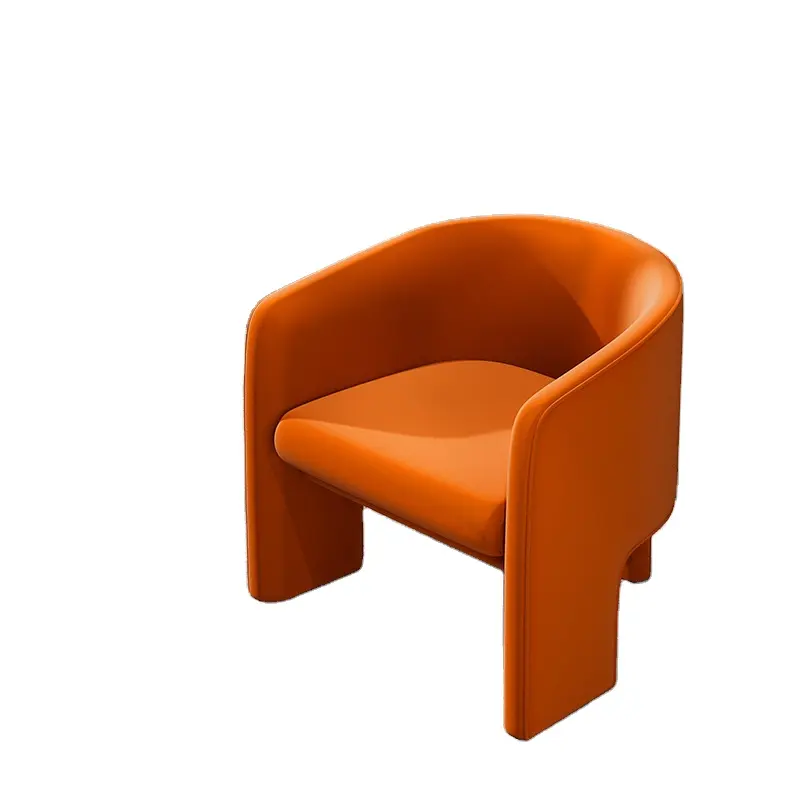 Yeni tasarım ahşap kumaş koltuk oturma odası mobilya döşemeli tasarımcı ışık lüks kadife eğlence sandalye