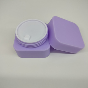5g 10g 20g 30g 50g hình vuông kem Jar <span class=keywords><strong>clastic</strong></span> PP mỹ phẩm container tím mờ PP hộp kem - Product Image 2