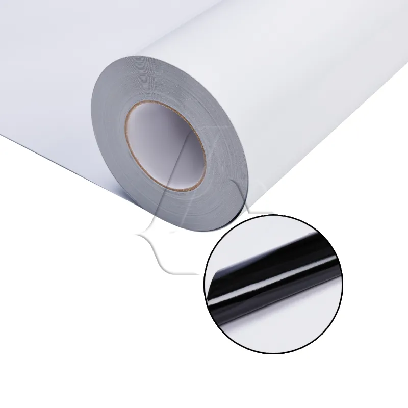 Factory wholesale printable permanent vinyl raw material pvc self adhesive craft dance floor rolls film