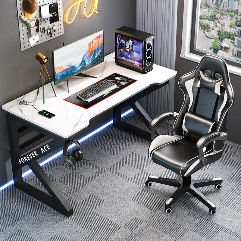 Fabriek Groothandel Gaming Stoel En Tafel Set Mdf Top Pc Computer Gaming Bureau Gaming Desktop Tafel Voor Thuiskantoor