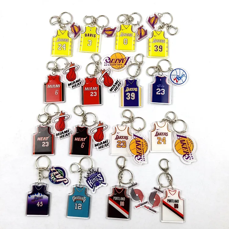 high quality New design sneakers key ring sports t-shirt metal Jersey key chain
