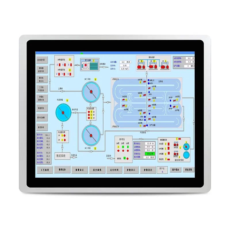 Komputer Komputer Komputer Komputer, 15.6 inci tertanam anti air RK3288 RK3399 Android kapasitif Industri HD display sentuh semua dalam satu panel pc