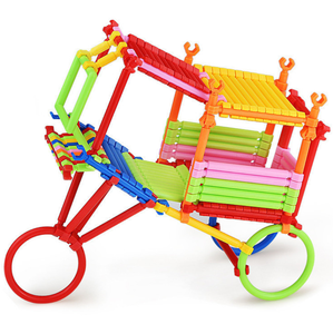 Juego de 500 bloques de construcción de diferentes formas, Kit de conexión entrelazada de ingeniería, juguetes de construcción - Product Image 3