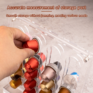 Để cài đặt 40 kệ lưu trữ cà phê bằng nhựa và kệ trưng bày hút dọc Acrylic trên cho giá đỡ viên nang - Product Image 6